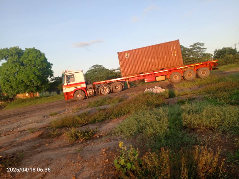 Truck on African highway