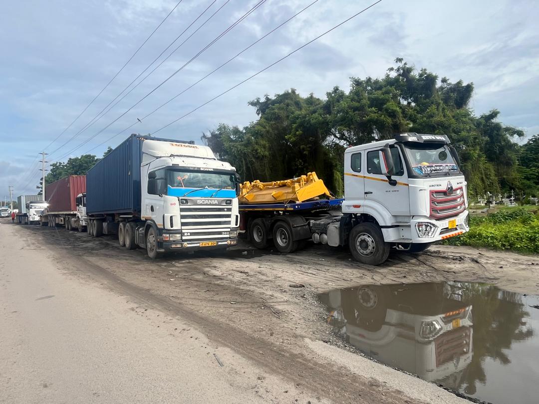 Truck on African highway