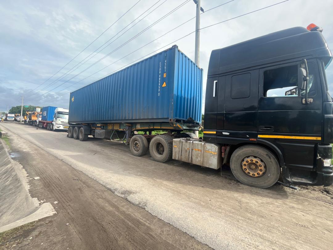 Truck on African highway